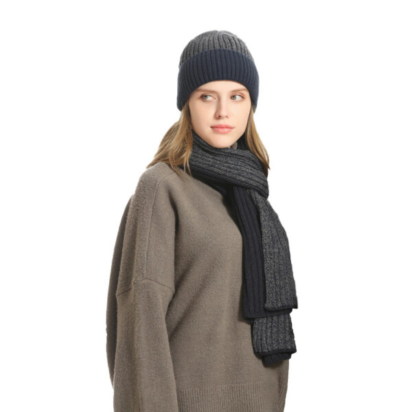 Warm Hat Scarf Gloves Knitted Plus Fluff Winter Men - Image 4