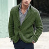 Men's Casual Long Sleeve Lapel Pocket Sweater - Image 3