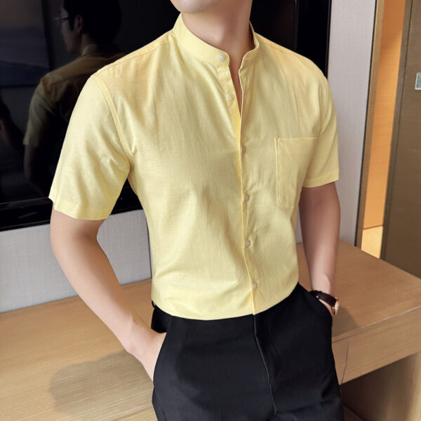 Men's Thin Linen Cotton Breathable Shirt - Image 3