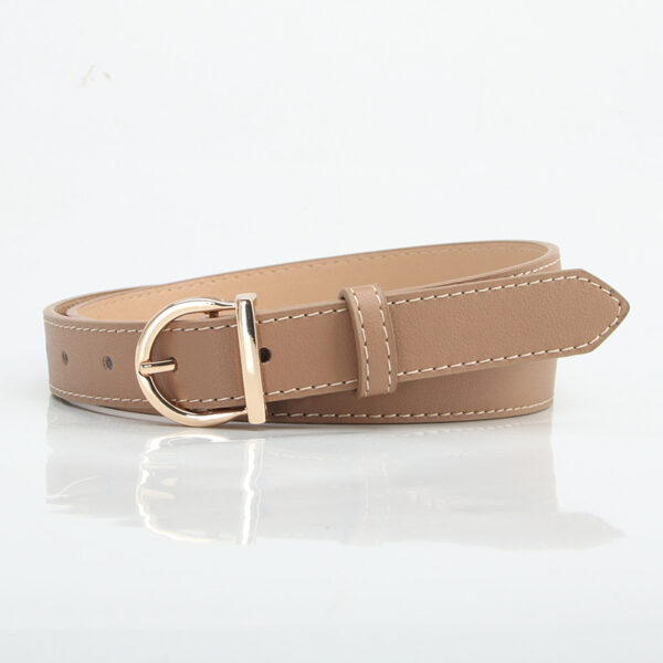 Fashionable All-match D-type Alloy Pin Buckle Women's Belt - Image 6