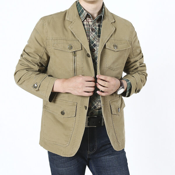 Leisure Suit Men's Clothing Cotton Jacket - Image 3