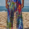 Digital Printing Casual Elastic Pants Men - Image 3