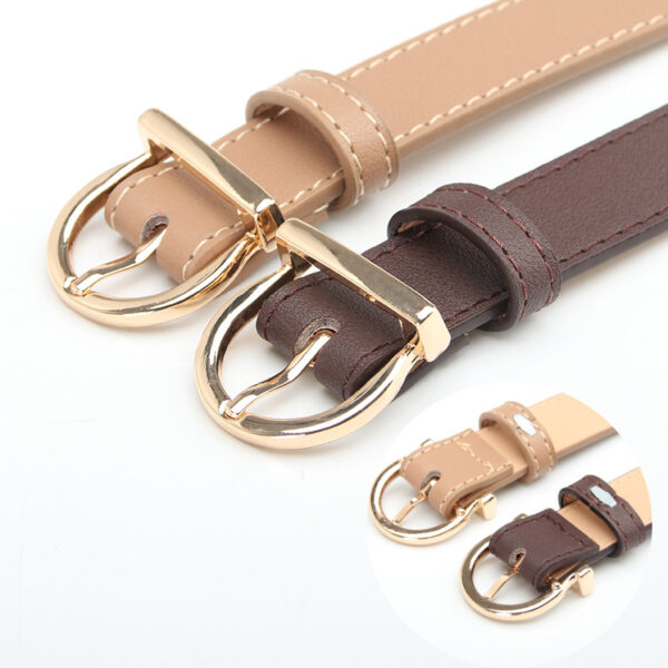 Fashionable All-match D-type Alloy Pin Buckle Women's Belt - Image 3