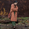 Vertical Plaid Women's Cotton-padded Robe - Image 4
