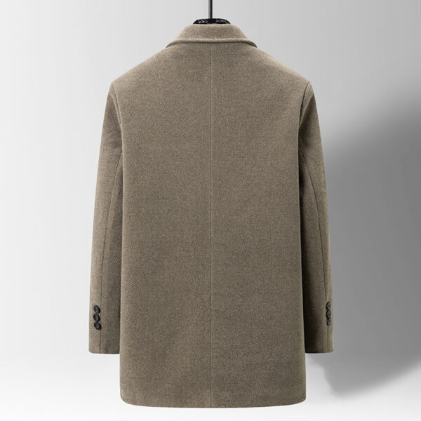 Fashion Men's Woolen Gold Mink Velvet Coat - Image 3