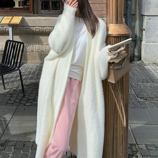 High Quality Lengthen And Thicken Long Sweater Coat - Image 3