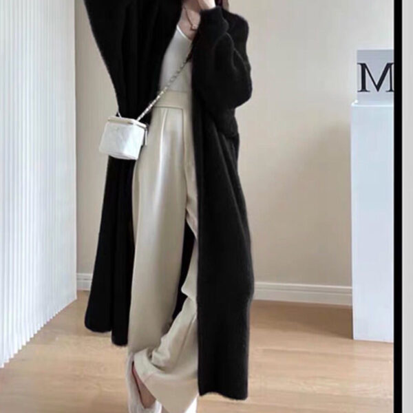 High Quality Lengthen And Thicken Long Sweater Coat - Image 4