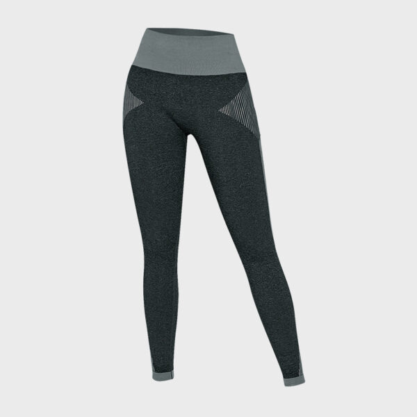 High Waist Color Stitching Fitness Pants For Women - Image 2