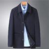 Plus Size Jacket Men's Middle-aged And Elderly Turn-down Collar Coat - Image 6