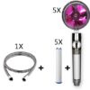 Propeller Driven Shower Head With Stop Button And Cotton Filter Turbocharged High Pressure Handheld Shower Nozzle - Image 8