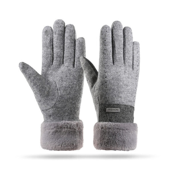 Women's Winter Fleece-lined Touch Screen Knitted Bejirog Gloves - Image 4