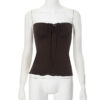 Women's Lace-up Halterneck Pleated Backless Top - Image 8