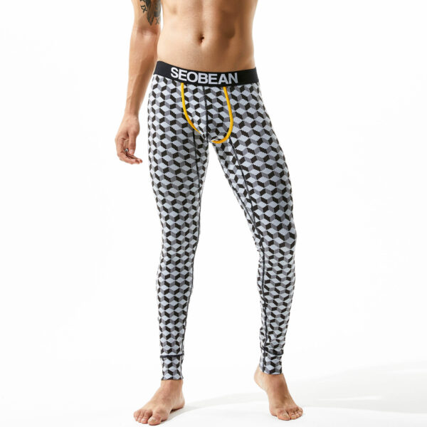 Men's Long Johns Elastic Breathable Cotton Thermal Pants - Image 2