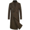 Woolen Coat Trench Coat Double Breasted Long Below The Knee - Image 4