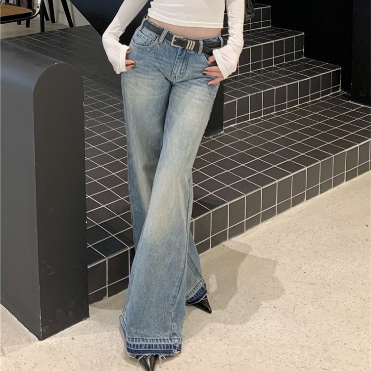 American retro jeans women low waist loose American retro jeans women low waist loose