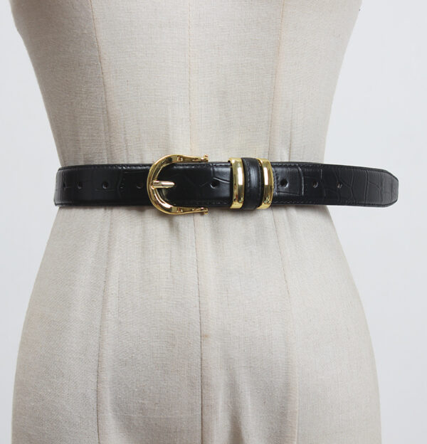 Women's Simple And Versatile Decoration Jeans Strap Genuine Leather Fashion Belt - Image 4