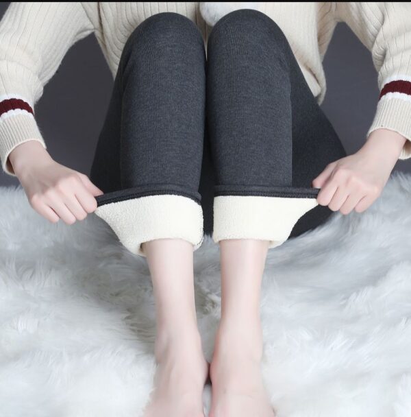 Women's Autumn And Winter Plus Velvet Warm Pants Lamb Velvet Leggings - Image 4