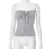 Women's Lace-up Halterneck Pleated Backless Top - Image 7
