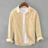 Men's Cotton Striped Long Sleeved Shirt - Image 6