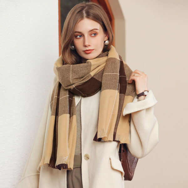 Winter Artificial Cashmere Shawl Women's Fashion Thick Warm Scarf - Image 3