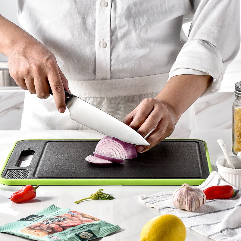 Double-side Cutting Board With Defrosting Function Chopping Board Kitchen Grinding Cutting Board With Knife Sharpener Double-side Cutting Board With Defrosting Function Chopping Board Kitchen Grinding Cutting Board With Knife Sharpener - Image 3