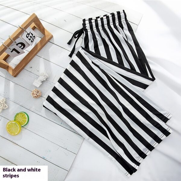 Women's Fashionable Loose Vertical Stripes Slimming Casual Wide-leg Pants - Image 6