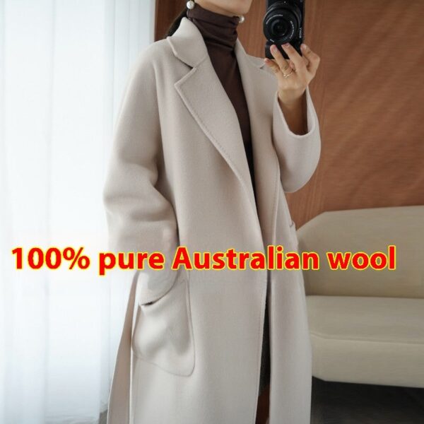 Hepburn Style Suit Collar Thickened Loose-fitting Jacket - Image 5
