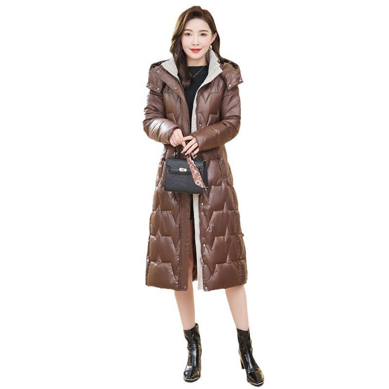 Down Cotton-padded Coat For Women Long Below The Knee Down Cotton-padded Coat For Women Long Below The Knee - Image 5