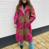 Women's Color Matching Fashion Long Sleeve Turn-down Collar Coat - Image 4