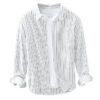 Men's Cotton Striped Long Sleeved Shirt - Image 5