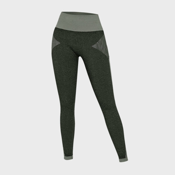 High Waist Color Stitching Fitness Pants For Women - Image 5
