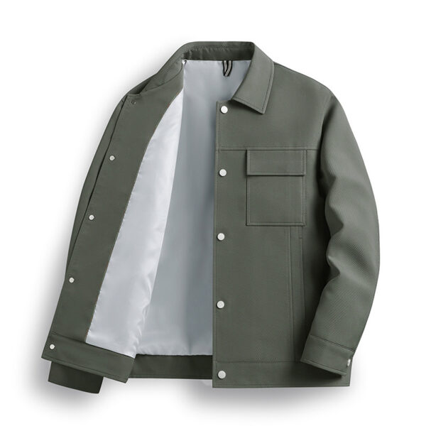 Short Work Clothes Casual Polo Collar Spring And Autumn Top Solid Color - Image 5