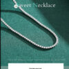 S925 Sterling Silver Diamond Inlaid Super Light Luxury Online Influencer Necklace - Image 2