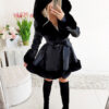 Women's Thermal Hooded Lapel Fur Splicing Coat - Image 3