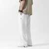 Drawstring Ankle-tied Loose Straight Sweatpants - Image 3