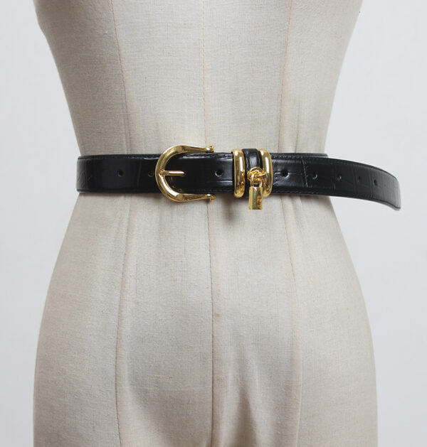 Women's Simple And Versatile Decoration Jeans Strap Genuine Leather Fashion Belt - Image 8