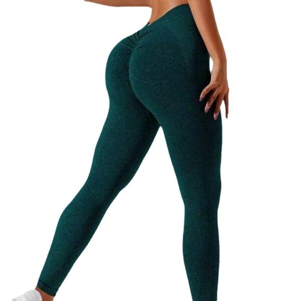 Women's V-waist Double Hip Lifting Outdoor Sport Running Training Tights - Image 5