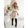 Women's Thermal Hooded Lapel Fur Splicing Coat - Image 2