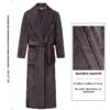 Men's Winter Thickening Thermal Bathrobe Coral Velvet Thin Belt Bathrobe Pajamas - Image 6