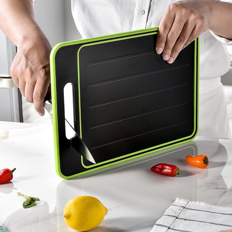 Double-side Cutting Board With Defrosting Function Chopping Board Kitchen Grinding Cutting Board With Knife Sharpener Double-side Cutting Board With Defrosting Function Chopping Board Kitchen Grinding Cutting Board With Knife Sharpener - Image 4