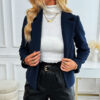 Women's Fashion Tailored Collar Woolen Coat - Image 3
