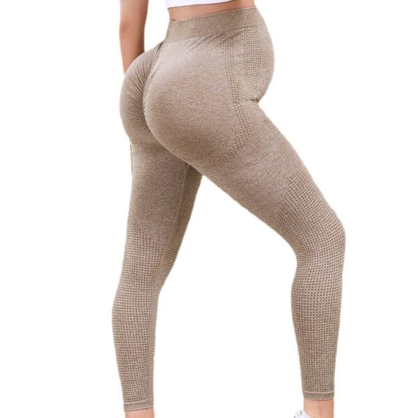 Pregnant Women's Nylon Leggings High Waist Hip Lift Fitness - Image 3