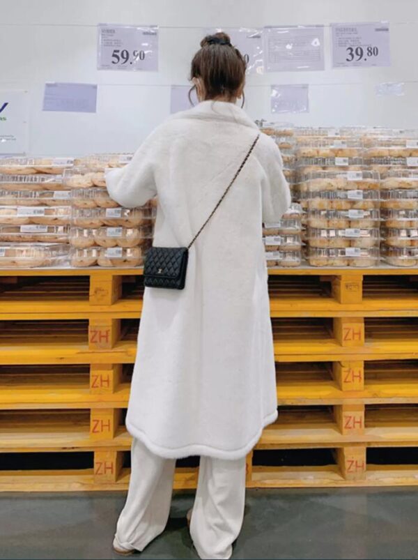 Artificial Mink Fur Fur And Leather Overcoat Female Long Thickened - Image 5