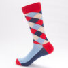 Color Diamond Lattice Men's Mid-calf Length Sock - Image 4