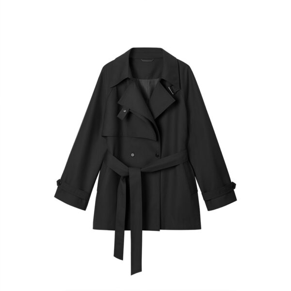 Women's Asymmetric Loose Casual Mid-length Trench Coat - Image 7