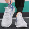 Fashion Hollow-sole LMen's Lace-up Sneakers Mesh Sports Shoesow Top Running Shoes - Image 9