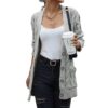 Women's Solid Color Pocket Button Twisted Sweater - Image 5