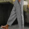 Women's 3D Digital Printing Exquisite Linen Casual Trousers - Image 3