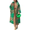 Women's Color Matching Fashion Long Sleeve Turn-down Collar Coat - Image 3