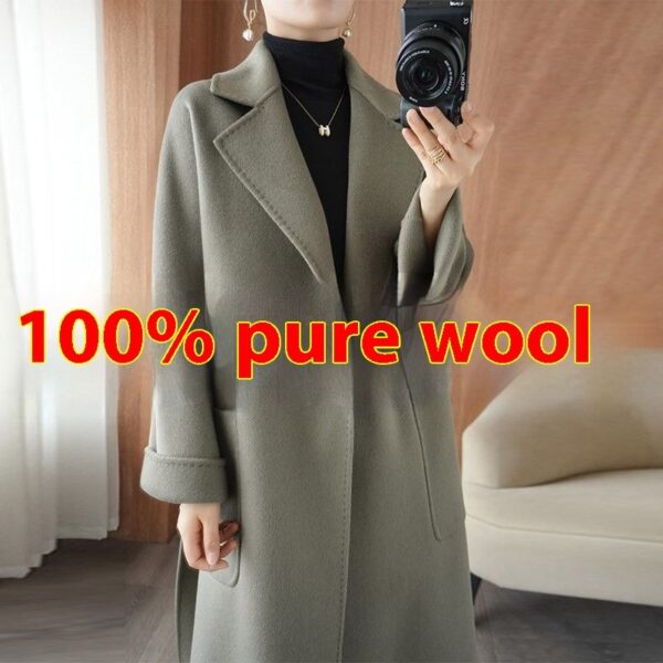 Hepburn Style Suit Collar Thickened Loose-fitting Jacket - Image 7